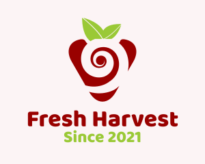 Fresh - Fresh Strawberry Spiral logo design