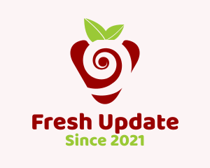 Fresh Strawberry Spiral logo design