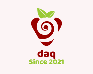 Sweet - Fresh Strawberry Spiral logo design