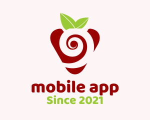 Grocer - Fresh Strawberry Spiral logo design