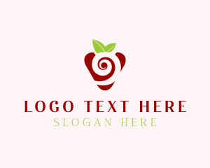 Fresh - Fresh Strawberry Spiral logo design