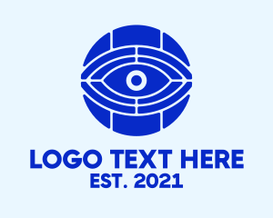 Contact Lens - Digital Security Eye logo design