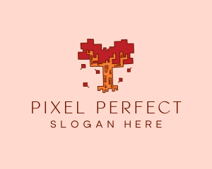 Geometric Autumn Tree  logo design