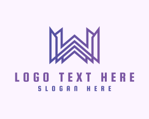 Letter W - Futuristic Tech IT Expert logo design