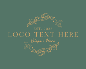 Salon - Elegant Deluxe Floral logo design
