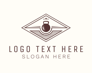 Rustic - Kettlebell Training Equipment logo design