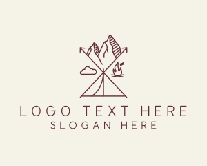 Outdoor - Mountain Camping Tour logo design