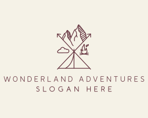 Mountain Camping Tour logo design