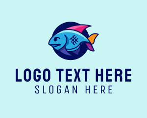 Fishery - Colorful Marine Fish logo design