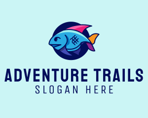 Colorful Marine Fish  logo design