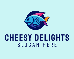 Colorful Marine Fish  logo design