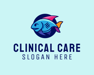 Colorful Marine Fish  logo design