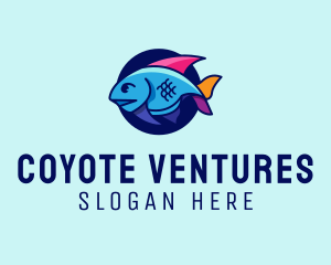 Colorful Marine Fish  logo design