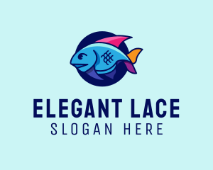 Colorful Marine Fish  logo design