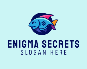 Colorful Marine Fish  logo design