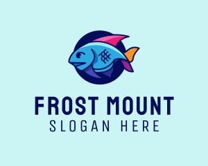 Colorful Marine Fish  logo design