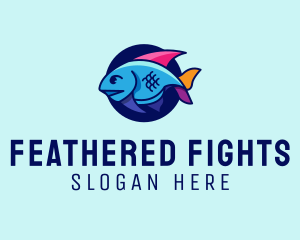 Colorful Marine Fish  logo design