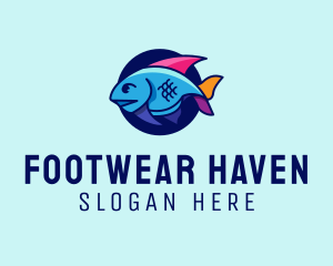 Colorful Marine Fish  logo design