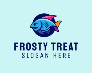 Colorful Marine Fish  logo design