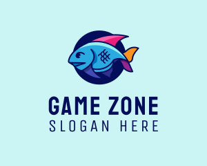 Colorful Marine Fish  logo design