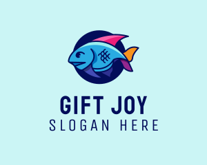 Colorful Marine Fish  logo design