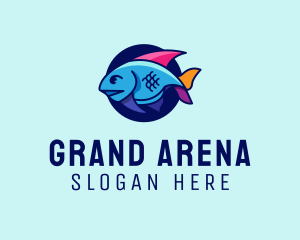 Colorful Marine Fish  logo design