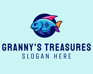 Colorful Marine Fish  logo design