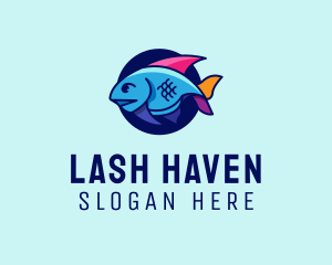 Colorful Marine Fish  logo design