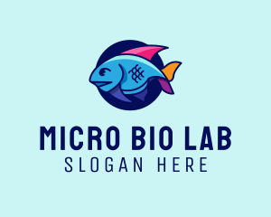 Colorful Marine Fish  logo design