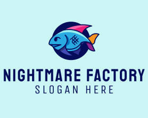 Colorful Marine Fish  logo design