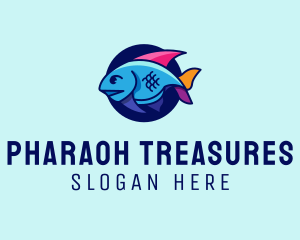 Colorful Marine Fish  logo design