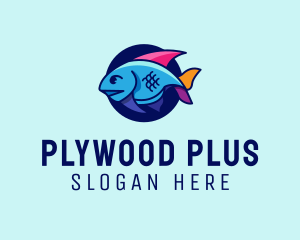 Colorful Marine Fish  logo design