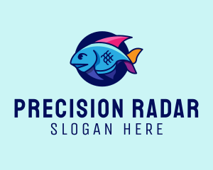 Colorful Marine Fish  logo design