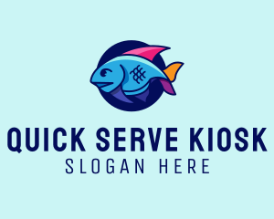 Colorful Marine Fish  logo design