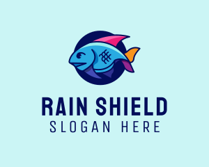 Colorful Marine Fish  logo design