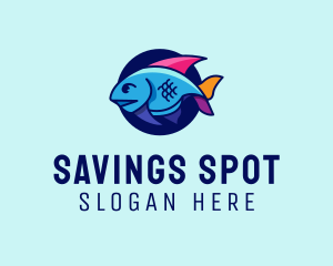 Colorful Marine Fish  logo design