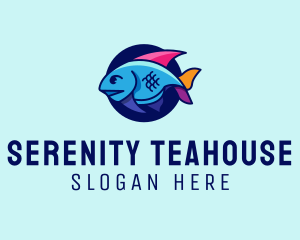 Colorful Marine Fish  logo design