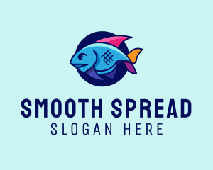 Colorful Marine Fish  logo design