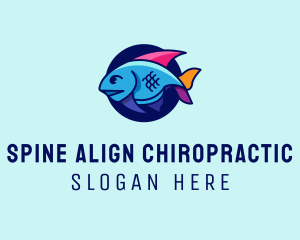 Colorful Marine Fish  logo design