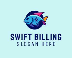 Colorful Marine Fish  logo design