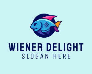 Colorful Marine Fish  logo design