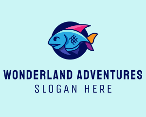 Colorful Marine Fish  logo design