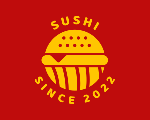 Sushi Burger Fast Food  logo design