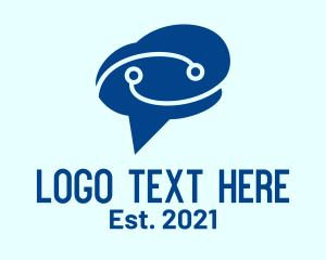 Mindset - Tech Brain Chat logo design