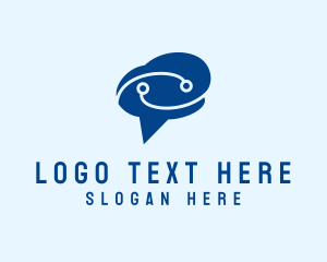 Psychologist - Tech Brain Chat logo design