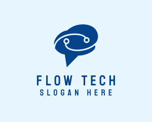 Tech Brain Chat logo design