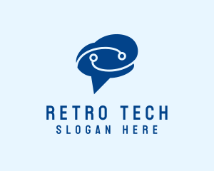 Tech Brain Chat logo design