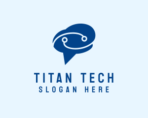 Tech Brain Chat logo design