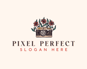 Flower Camera Photography logo design