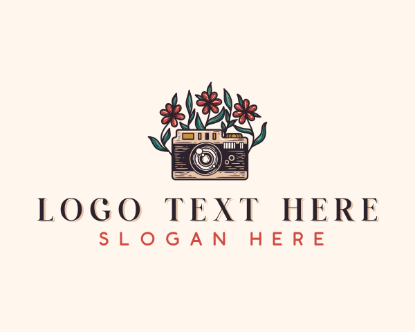 Videography - Flower Camera Photography logo design